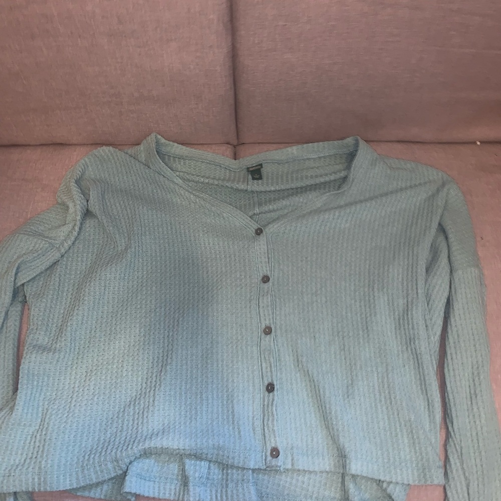 WOMENS LARGE TOP SHIRT BUTTON DOWN